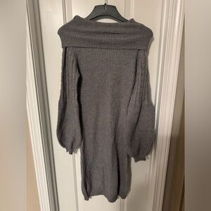 Off shoulder sweater dress